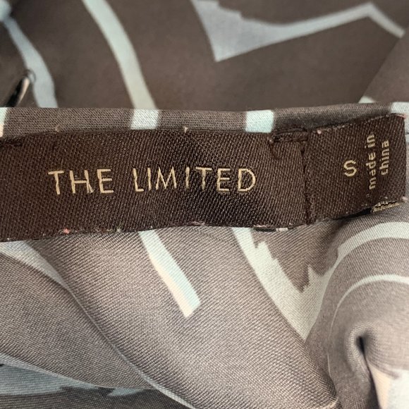 The Limited Sleeveless Blouse Small Ruffled Layered in Front Abstract Art Print - Picture 3 of 13